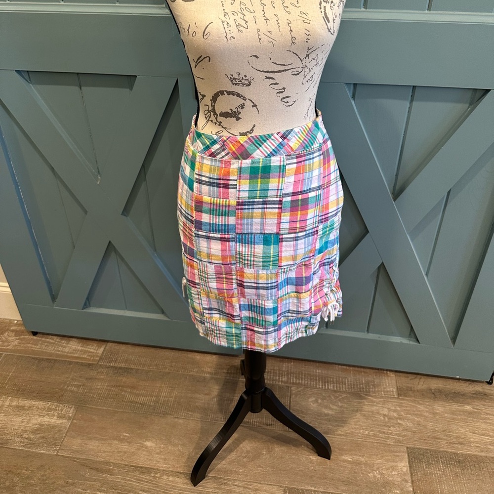 Talbots Madras Plaid Skirt
